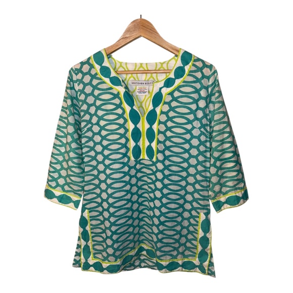 Gretchen Scott Cotton Tunic Top S - Picture 1 of 3